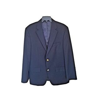 American Living Mens Classic Navy Blue Blazer Gold Buttons Sz 40 R Single Vent